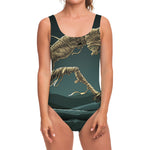 Running Mummy Print One Piece Swimsuit