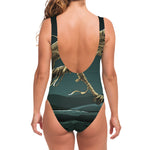 Running Mummy Print One Piece Swimsuit