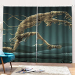 Running Mummy Print Pencil Pleat Curtains