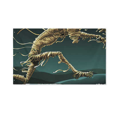 Running Mummy Print Polyester Flag