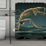 Running Mummy Print Polyester Shower Curtain