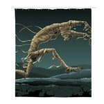 Running Mummy Print Polyester Shower Curtain