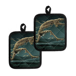 Running Mummy Print Pot Holders