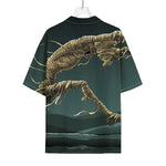 Running Mummy Print Rayon Hawaiian Shirt