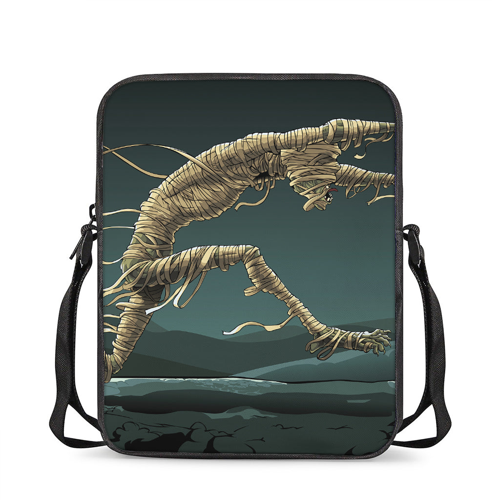 Running Mummy Print Rectangular Crossbody Bag