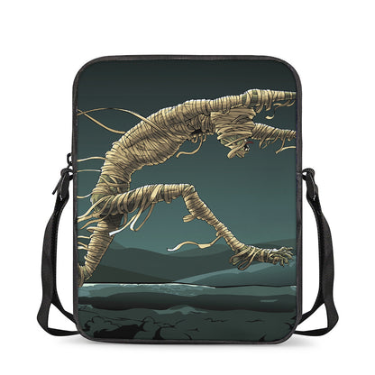 Running Mummy Print Rectangular Crossbody Bag
