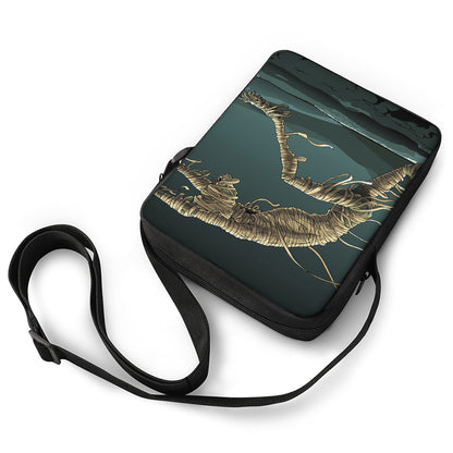 Running Mummy Print Rectangular Crossbody Bag