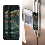 Running Mummy Print Refrigerator Handle Covers