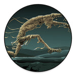 Running Mummy Print Round Floor Mat