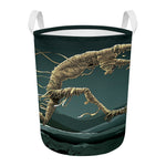 Running Mummy Print Round Laundry Basket