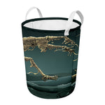 Running Mummy Print Round Laundry Basket