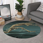 Running Mummy Print Round Rug