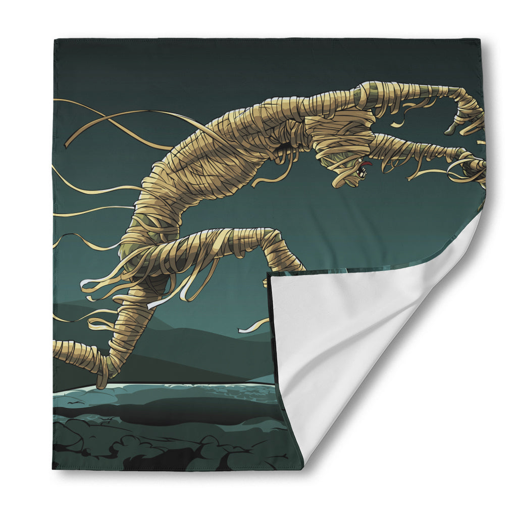 Running Mummy Print Silk Bandana