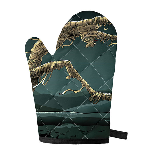 Running Mummy Print Single Oven Mitt