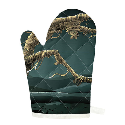 Running Mummy Print Single Oven Mitt
