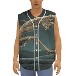 Running Mummy Print Sleeveless Baseball Jersey