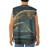 Running Mummy Print Sleeveless Baseball Jersey