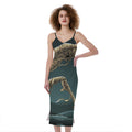 Running Mummy Print Slim Fit Midi Cami Dress
