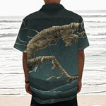 Running Mummy Print Textured Short Sleeve Shirt