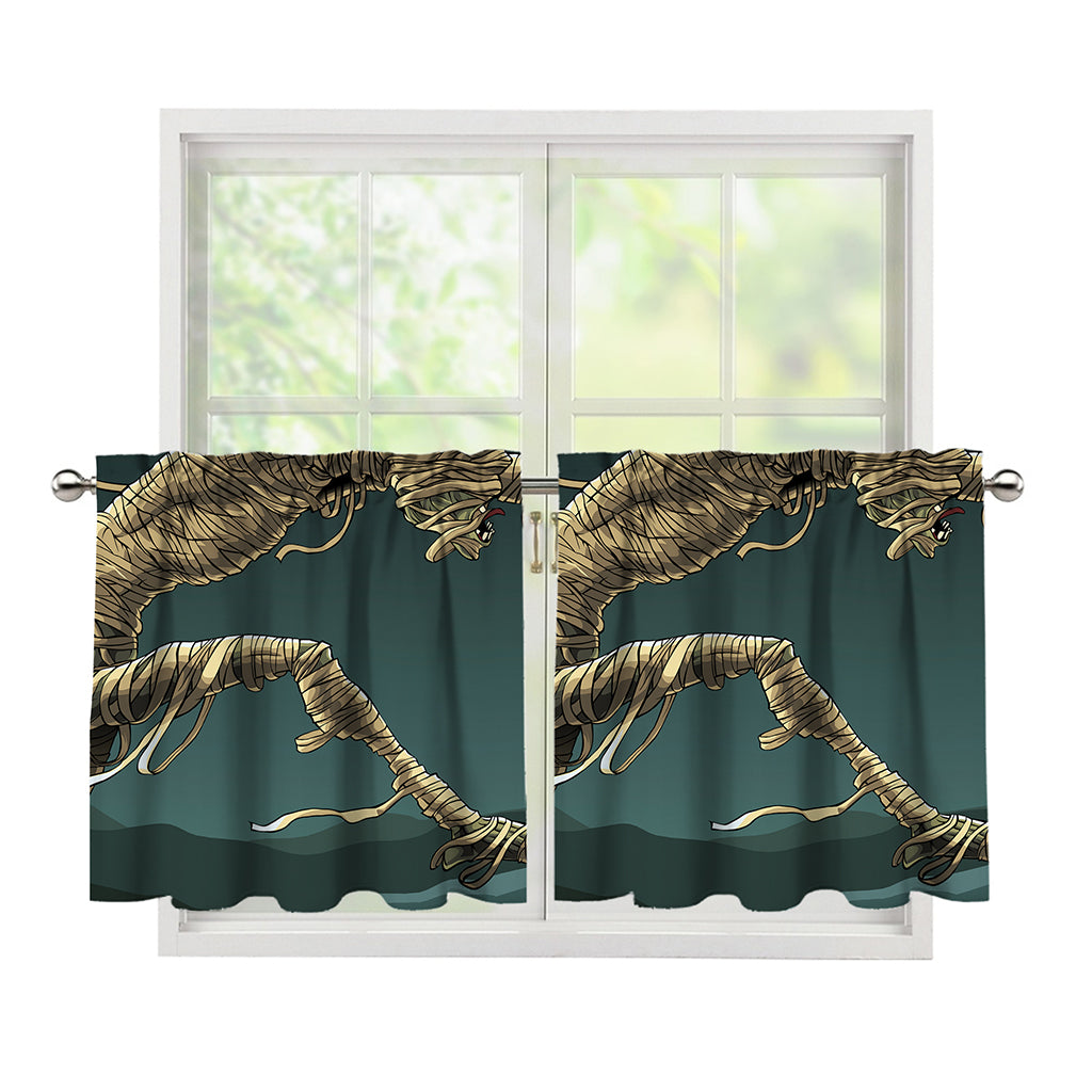 Running Mummy Print Tier Curtains