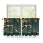 Running Mummy Print Tier Curtains