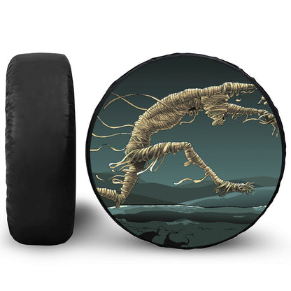 Running Mummy Print Tire Cover