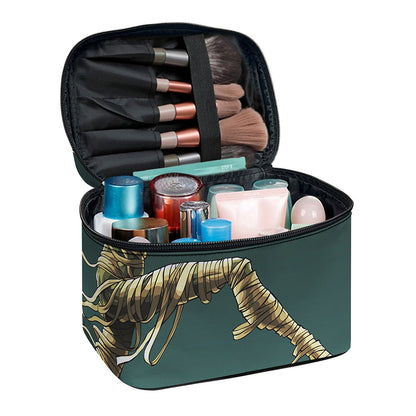 Running Mummy Print Travel Makeup Bag