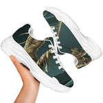 Running Mummy Print White Chunky Shoes