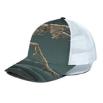 Running Mummy Print White Mesh Trucker Cap