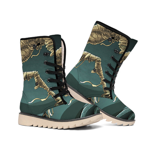 Running Mummy Print Winter Boots