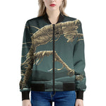 Running Mummy Print Women's Bomber Jacket