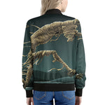 Running Mummy Print Women's Bomber Jacket