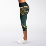 Running Mummy Print Women's Capri Leggings