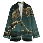 Running Mummy Print Women's Cotton Blazer