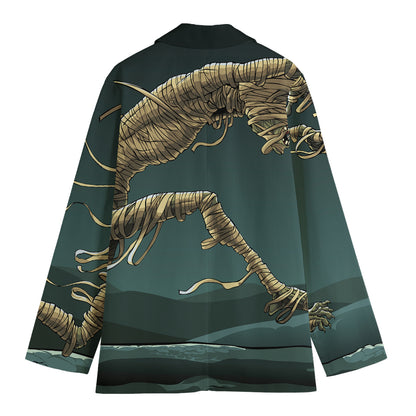 Running Mummy Print Women's Cotton Blazer