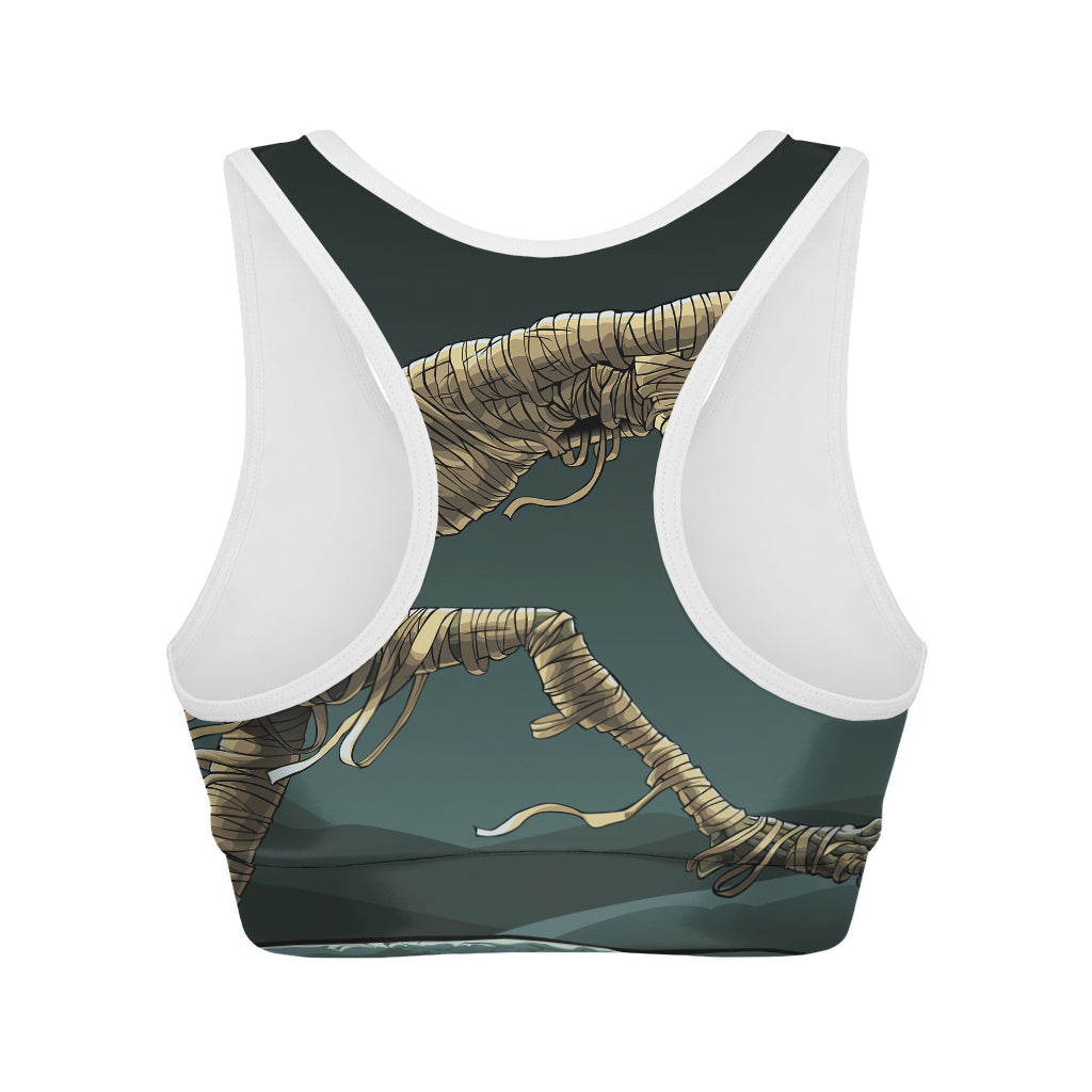 Running Mummy Print Women's Sports Bra
