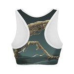 Running Mummy Print Women's Sports Bra