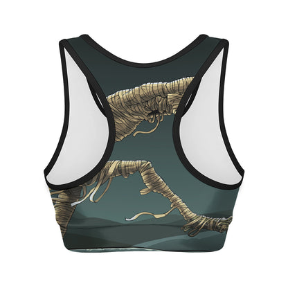 Running Mummy Print Women's Sports Bra
