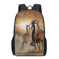 Running Wild Horses Print 17 Inch Backpack