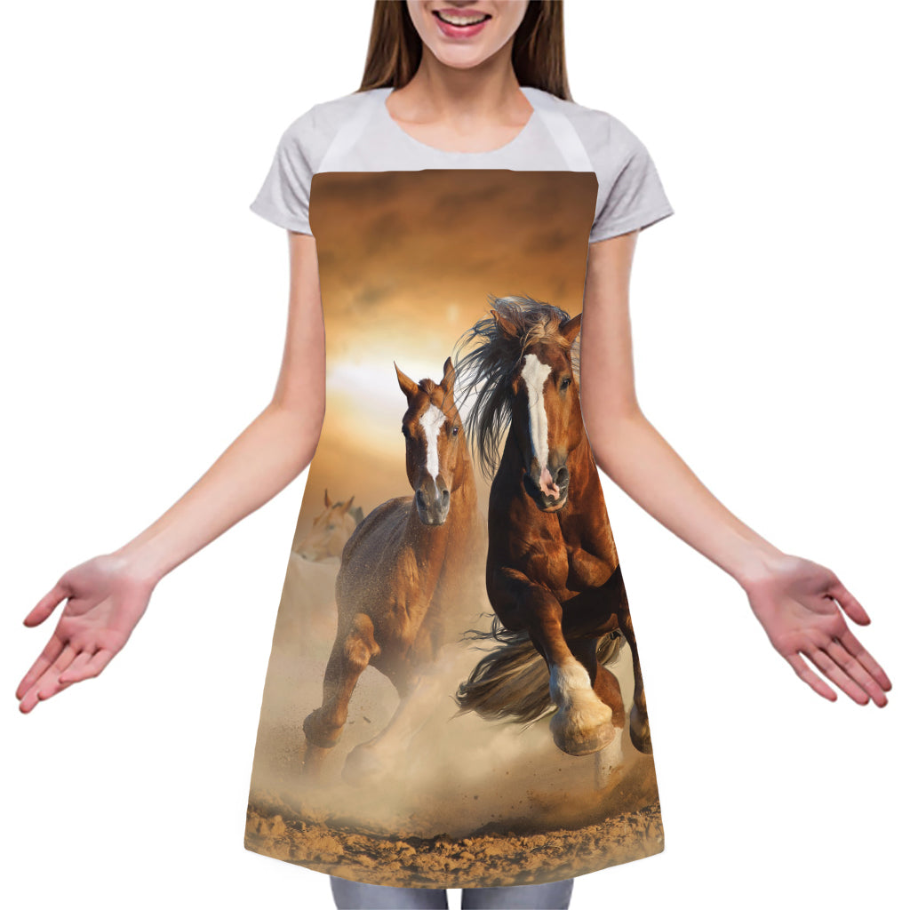 Running Wild Horses Print Adjustable Apron