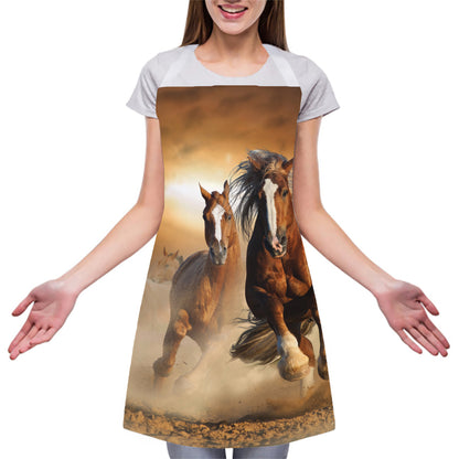 Running Wild Horses Print Adjustable Apron