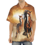 Running Wild Horses Print Aloha Shirt