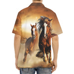 Running Wild Horses Print Aloha Shirt