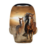 Running Wild Horses Print Baby Seat Cover