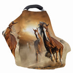 Running Wild Horses Print Baby Seat Cover