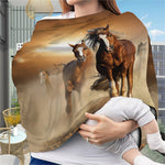 Running Wild Horses Print Baby Seat Cover