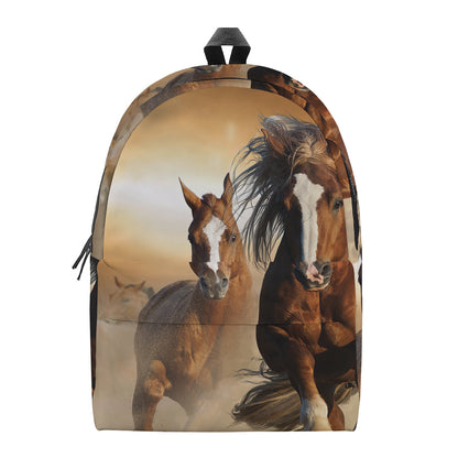 Running Wild Horses Print Backpack