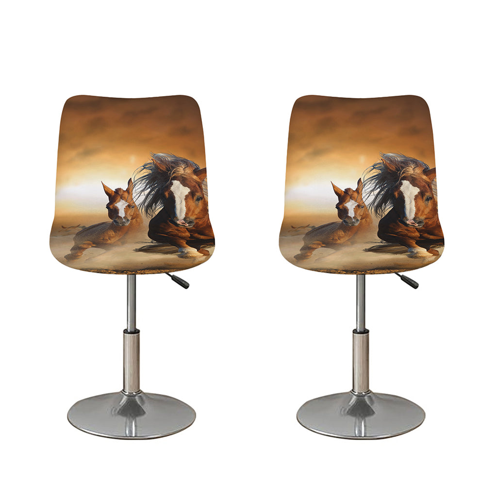 Running Wild Horses Print Bar Stool Covers