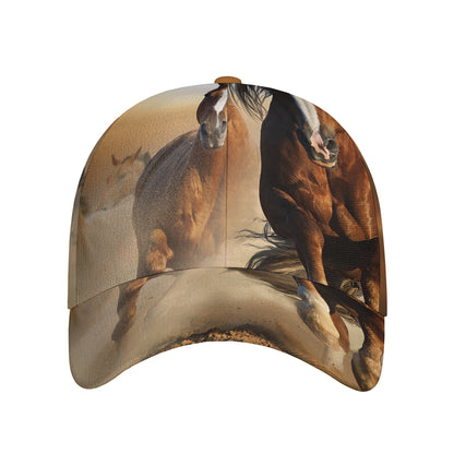Running Wild Horses Print Baseball Cap