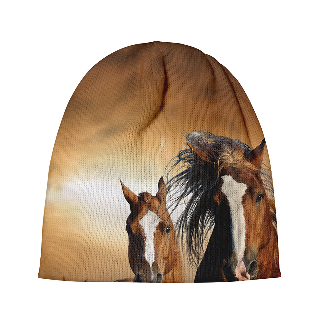 Running Wild Horses Print Beanie